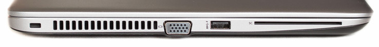 Cạnh trái: Kensington, quạt hút, VGA, USB 3.0, SmartCard
