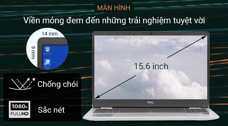 Laptop Dell Inspiron 5593 i5 1035G1/8GB/512GB/MX230 2GB/15.6