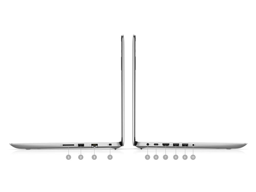 Laptop Dell Inspiron 5580 Intel Core i5-8250U 8GB 128GB SSD + HDD 1TB VGA MX130 2GB Màn 15.6FHD Màu Bạc