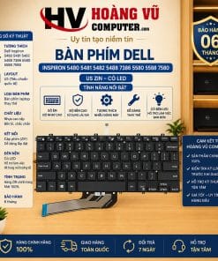 Bàn phím Dell Inspiron 5480 5481 5482 5488 7386 5580 5588 7580 US Zin Có Led - hình ảnh sản phẩm