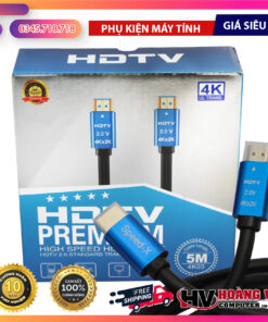 Cáp HDMI 2.0 4K HW1910 SL-V19 dây tròn loại hộp – hỗ trợ 4K@60Hz, truyền tải hình ảnh sắc nét, kết nối ổn định. Mua uy tín tại Hoàng Vũ Computer.