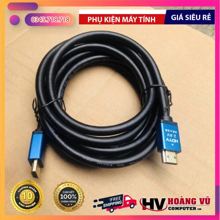 Cáp HDMI 2.0 4K HW19 SL-V19 HDTV – DÂY TRÒN – HÀNG LOẠI HỘP – TRUYỀN TẢI HÌNH ẢNH SẮC NÉT - Hoàng Vũ Computer