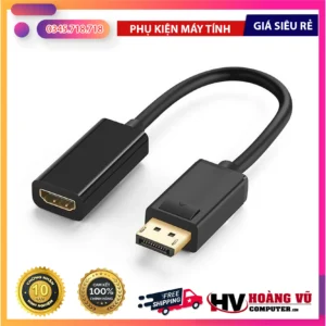 Cáp Chuyển Đổi DisplayPort Sang HDMI – Hỗ Trợ Full HD/4K – Hình Ảnh Sắc Nét – Hàng Loại Tốt