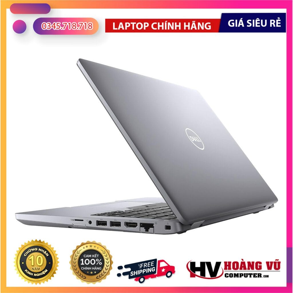 Khu vực bàn phím / cổng kết nối của Dell Latitude 5410 Core i5 | Core i7 ổ cứng SSD PCie Màn 14.0 FHD Màu Xám