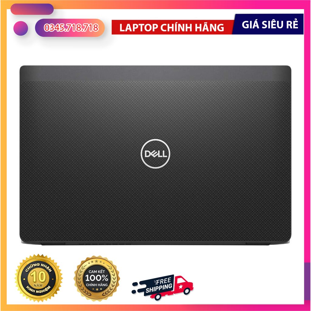 Mặt lưng và độ hoàn thiện của Dell Latitude 7410 Laptop doanh nhân cao cấp 14.0" FHD Màu đen Vân carbon