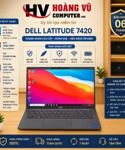 Dell Latitude 7420 Core i5-1135G7 | RAM 16GB | SSD 256GB | Màn Hình 14.0 Inch Full HD – Laptop Doanh Nhân Cao Cấp, Mỏng Nhẹ