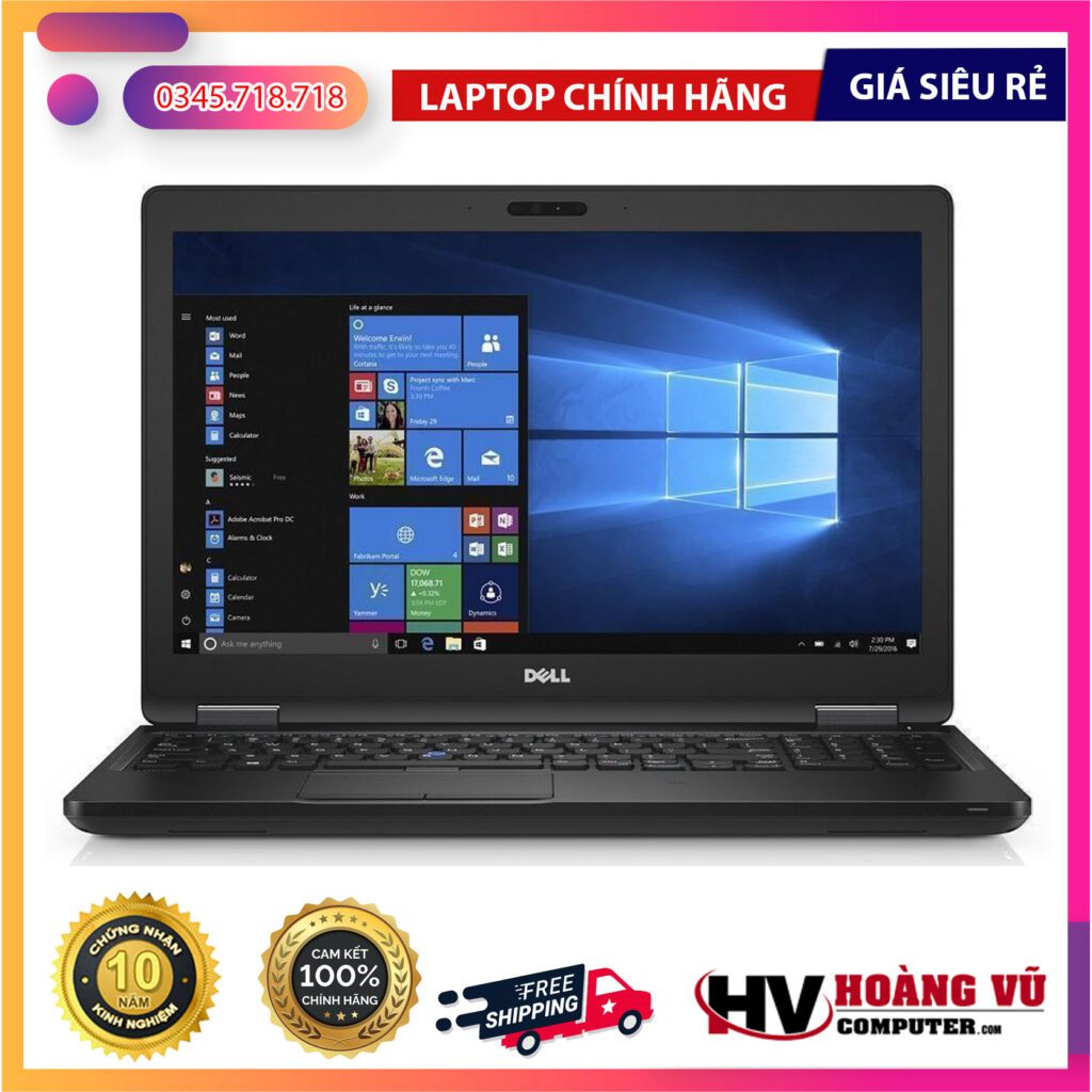 Ảnh tổng thể Dell Latitude 5580 i7-7600U Ram 8GB SSD 256GB Màn 15.6 inch FHD