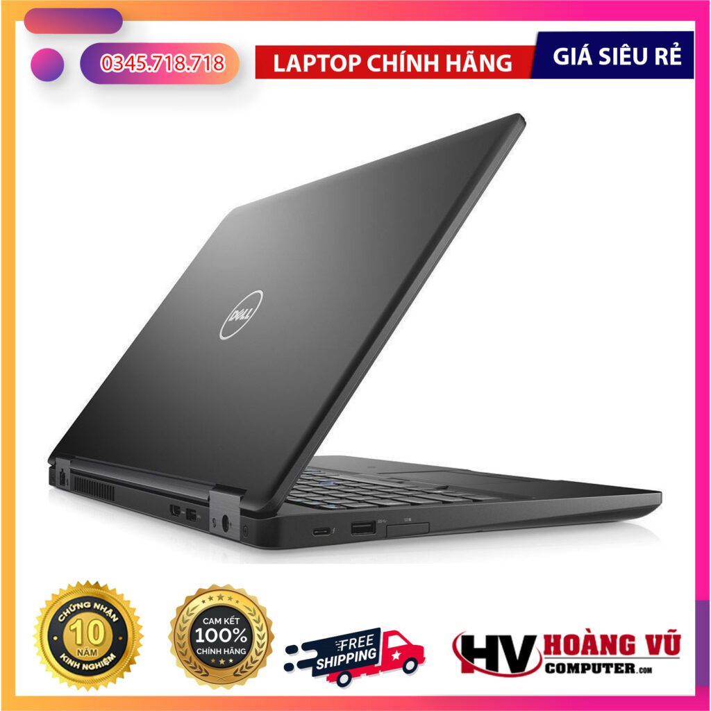 Mặt lưng và độ hoàn thiện của Dell Latitude 5580 i7-7600U Ram 8GB SSD 256GB Màn 15.6 inch FHD
