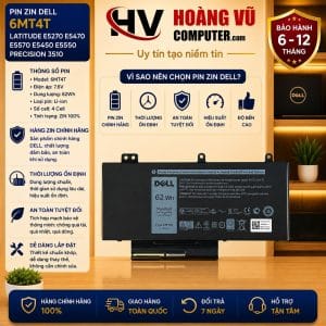Pin 6MT4T Dell Latitude E5270 E5470 E5570 E5450 E5550 Precision 3510 Zin - Hoàng Vũ Computer
