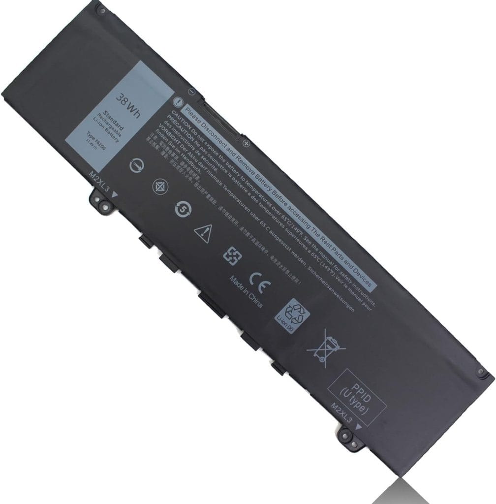 Thiết kế và ngoại hình thực tế của Pin F62G0 cho Dell Inspiron 13 7000 7370 7380 7386 5370 7373 RPJC3 38Wh