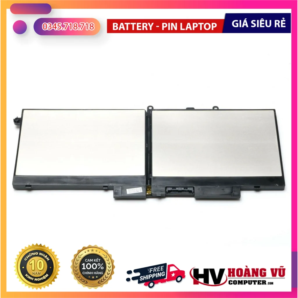 Mặt lưng và độ hoàn thiện của Pin GJKNX 68Wh 7.4V Cho Dell Latitude E5480 E5580 E5590 E5490 E5591 5280 5288 GD1JP