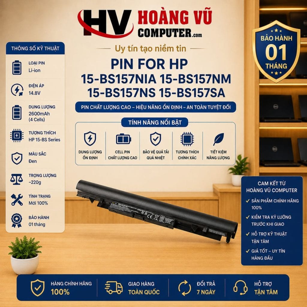 Ảnh tổng thể Pin for HP 15-BS157NIA 15-BS157NM 15-BS157NS 15-BS157SA