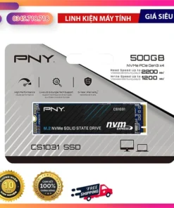 Ổ cứng PNY SSD CS1031 M.2 2280 NVMe 500GB PCIe Gen3x4 - Cái