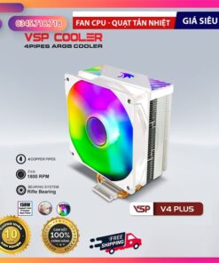 Fan CPU VSP V4 Plus Trắng LED ARGB - Cái 5 kiotviet 103da7ac33355a738355d119cf924419