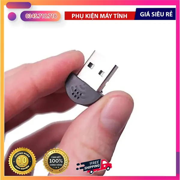 Tình trạng sản phẩm Mini Microphone USB 2.0 - Mic Không Dây Dành Cho Máy Tính Laptop , PC - Nhỏ Gọn, Thu Âm Tốt - Cái