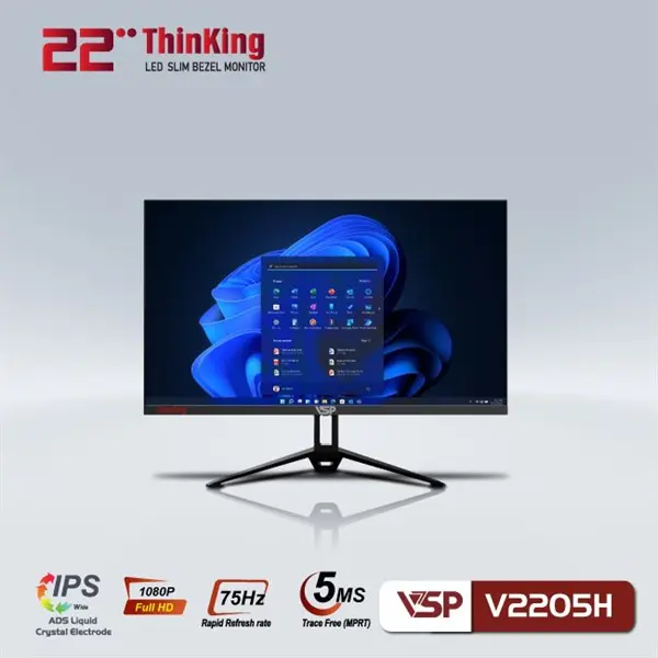 Màn hình VSP Thinking 22inch IPS tràn viền V2205H (Đen) - Cái