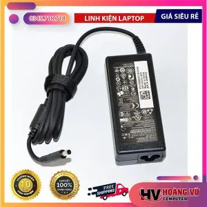 Sạc Laptop Nguyên bản Chính Hãng cho Dell 19.5V 3.34A 65W 4.5mm×3.0 mm Kim nhỏ - Bộ - Hoàng Vũ Computer