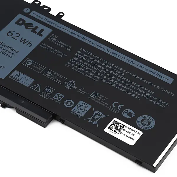 Mặt lưng và độ hoàn thiện của Pin 6MT4T Dell Latitude E5270 E5470 E5570 E5450 E5550 Precision 3510 Zin