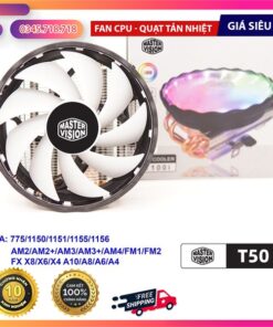 Fan VSP Cooler T50 LED (Tản Topdown 4U, Fan 9cm) - Cái