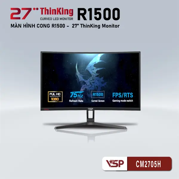 Màn hình LCD 27" VSP ELSA 27F7 FullHD 170Hz 2.5ms IPS - Cái