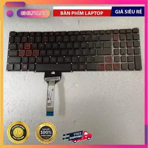 Bàn phím US cho Acer Nitro AN515-45 AN515-56 AN517-41 AN517-53 AN515-57 có đèn nền màu đỏ - Cái - Hoàng Vũ Computer