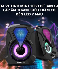 Loa máy tính E-1053, Loa vi tính mini để bàn âm thanh siêu trầm có đèn led đổi màu cực chất âm thanh mạnh mẽ - Cái 5 kiotviet ffad6f5fb6979ecb90b14ff2c86962b6