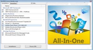 All in One Runtimes 2.5.0 7 Gói công cụ bao gồm .NET Framework, Visual C++ Runtimes, DirectX, Adobe Flash Player, Adobe Shockware Player