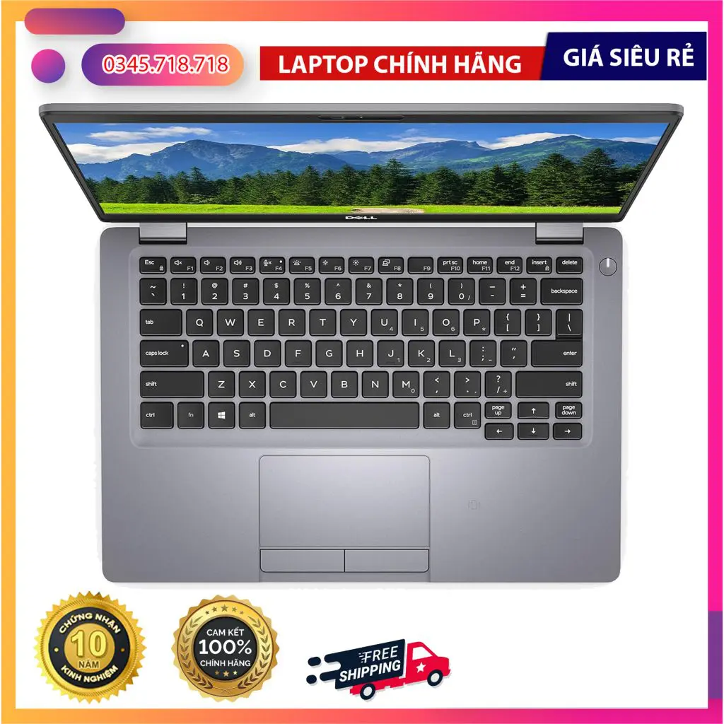 Khu vực bàn phím / cổng kết nối của Dell Latitude 5310 i7-10610U Ram 8GB SSD 256GB Màn 13.3 inch FHD
