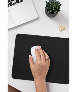 Lót CHuột - Pad mouse Đen trơn (May viền, 320x260x4mm)