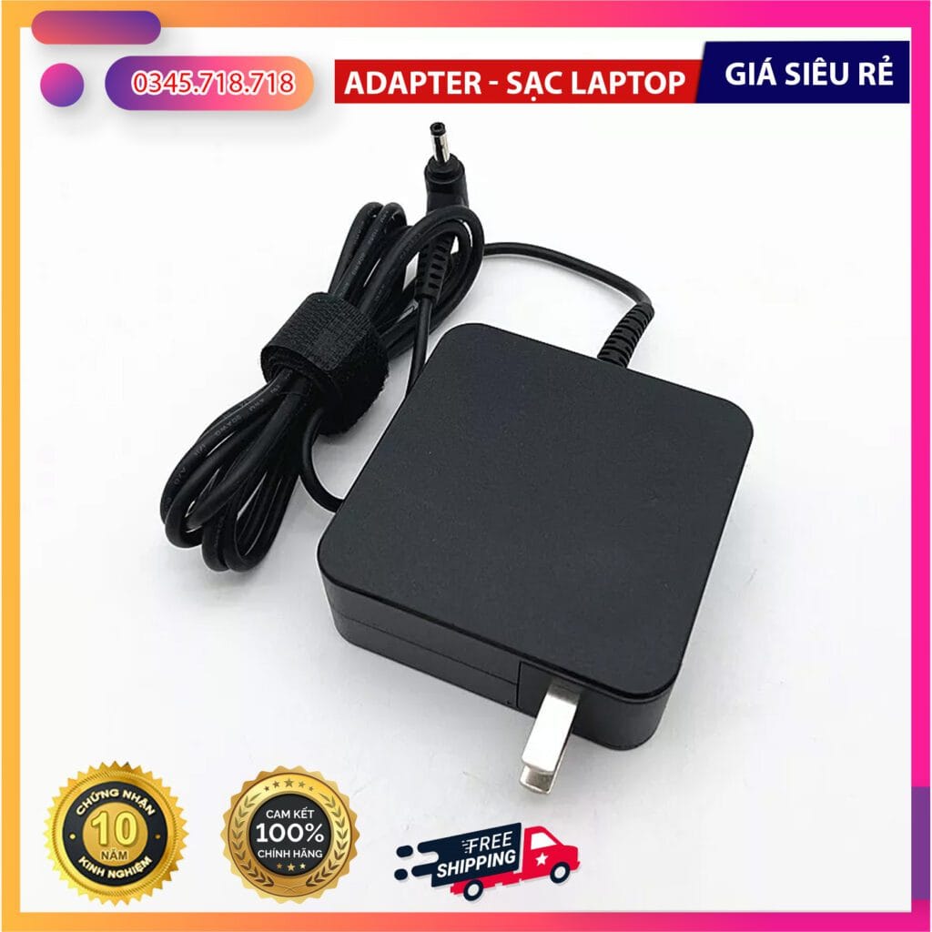 Đầu sạc và chuẩn kết nối của Sạc Laptop chính hãng | Bộ đổi nguồn Lenovo 65W Đầu ra 20V3.25A Cổng hình trụ 4.0mm ADLX65CLGC2A