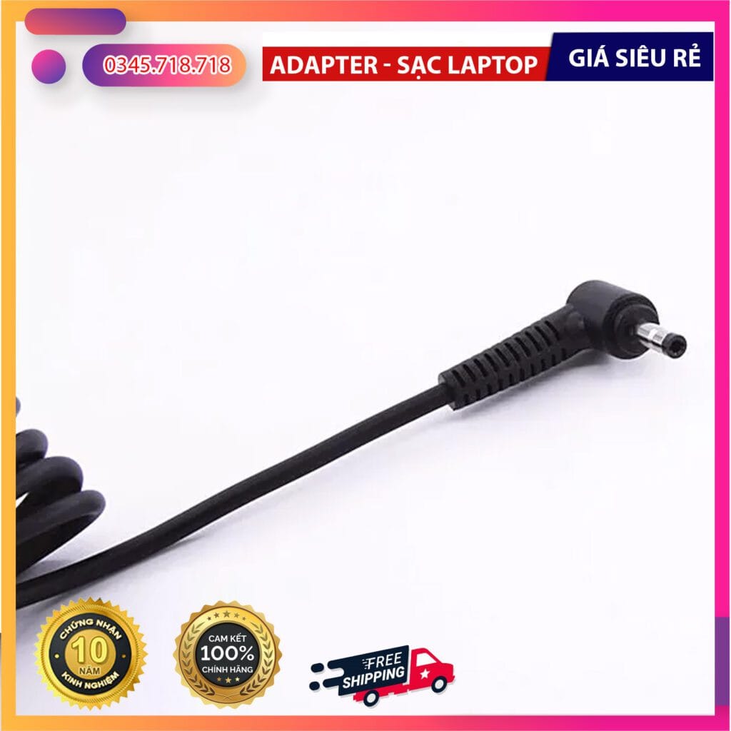 Thiết kế dây sạc / adapter của Sạc Laptop chính hãng | Bộ đổi nguồn Lenovo 65W Đầu ra 20V3.25A Cổng hình trụ 4.0mm ADLX65CLGC2A