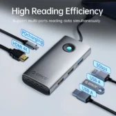 Hub Bộ Chia Cổng ORICO USB 3.0 RJ45 PD100W 4K60Hz HDMI USB 3.0 type C 11 trong 1 Cho Macbook Pro / Air