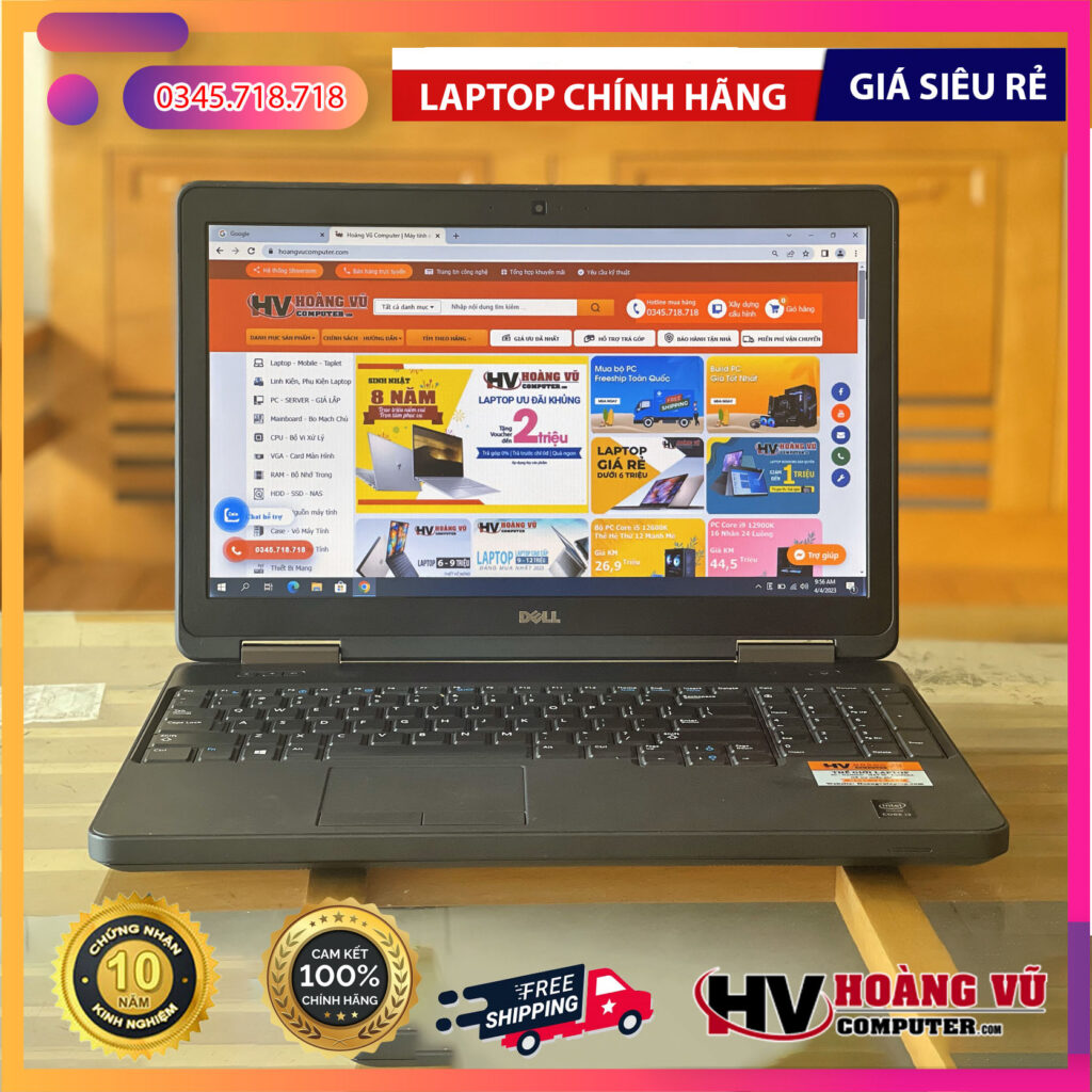 Ảnh thực tế Laptop Dell Latitude E5540 - Sự Lựa Chọn Hoàn Hảo Tại Hoàng Vũ Computer