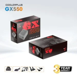 🔌 CoolerPlus GX 550 – Bộ Nguồn 550W Công Suất Thực, Ổn Định Cho PC Văn Phòng – Gaming Phổ Thông