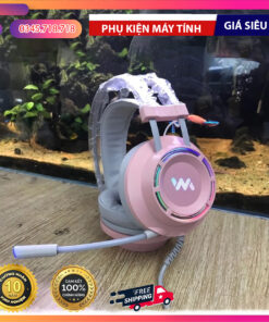 Tai nghe WANGMING WM 9800 Gaming – Âm Thanh Vòm 7.1, LED RGB, USB, Màu Đen & Hồng Thời Trang 10 Tai nghe gaming WANGMING WM 9800 – Âm thanh vòm 7.1, LED RGB cực chất, kết nối USB, micro lọc ồn, thiết kế đen – hồng thời trang. Mua chính hãng tại Hoàng Vũ Computer.
