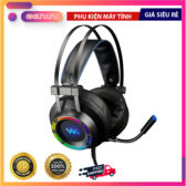 Tai nghe gaming WANGMING WM 9800 – Âm thanh vòm 7.1, LED RGB cực chất, kết nối USB, micro lọc ồn, thiết kế đen – hồng thời trang. Mua chính hãng tại Hoàng Vũ Computer.
