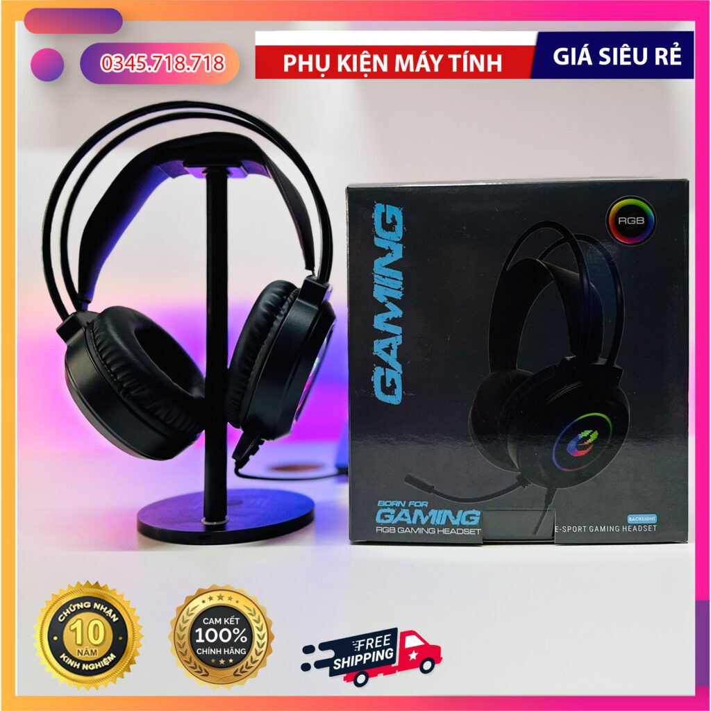 Thiết kế chi tiết của Tai nghe Gaming BK-Tech BK66 – Âm Thanh Vòm 7.1, LED RGB Cực Chất, Giá Phải Chăng