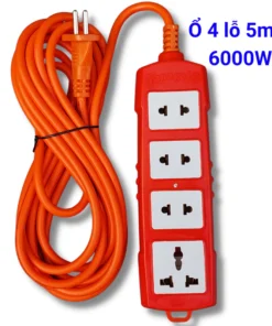 ⚡ Ổ Cắm Điện Dây Dài 3M (3 Ổ Cắm) & 5M (4 Ổ Cắm) Chịu Tải 6000W Chống Cháy – Dây Đồng – Siêu Bền