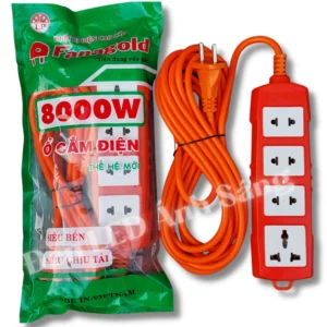 ⚡ Ổ Cắm Điện Dây Dài 3M (3 Ổ Cắm) & 5M (4 Ổ Cắm) Chịu Tải 6000W Chống Cháy – Dây Đồng – Siêu Bền
