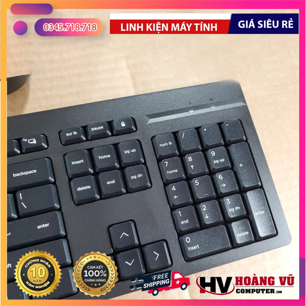 Thiết kế chi tiết của Bộ bàn phím & chuột có dây HP 125 – Chuẩn kết nối USB, độ bền cao