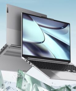 Lenovo laptop with blue screen display.