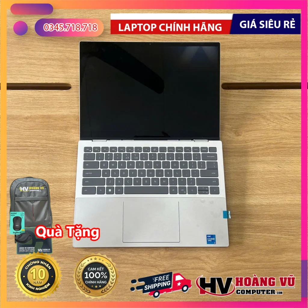 Khu vực bàn phím / cổng kết nối của Dell Inspiron 7420 2-in-1 Core i5-1235U | RAM 8GB | SSD 256GB | Màn Hình 14.0 Inch FHD Cảm Ứng Xoay Gập 360°