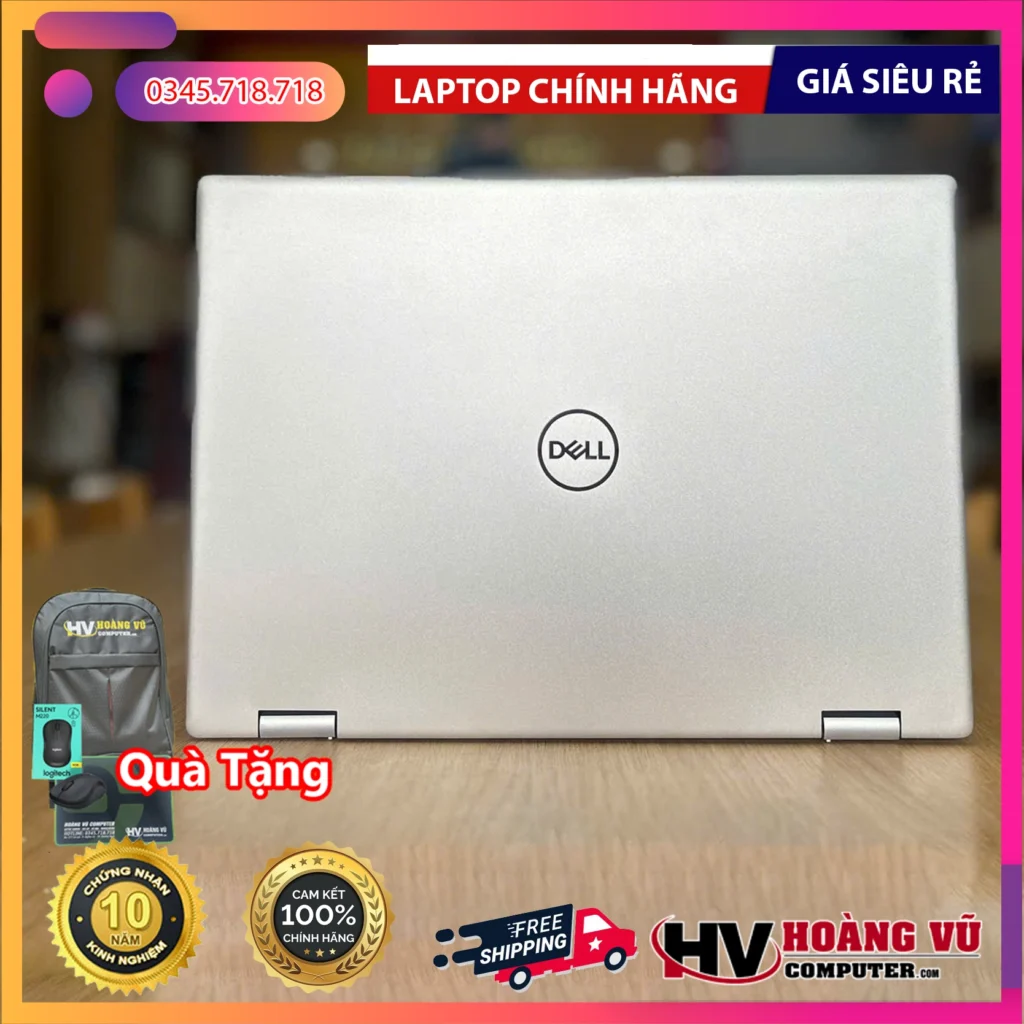 Mặt lưng và độ hoàn thiện của Dell Inspiron 7420 2-in-1 Core i7-1255U | RAM 8GB | SSD 256GB | Màn Hình 14.0 Inch FHD Cảm Ứng Xoay Gập
