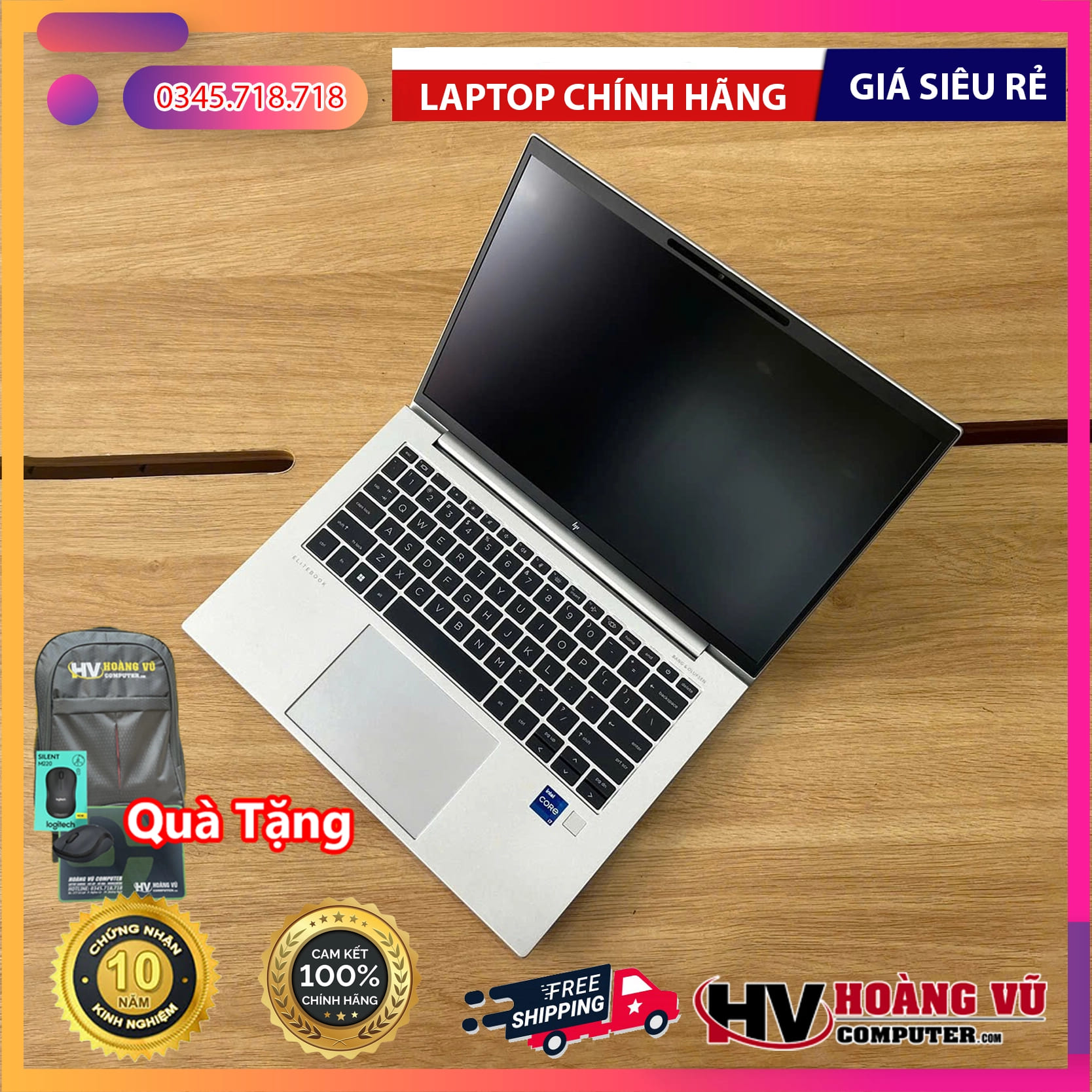 HP EliteBook 1040 G10 | Laptop Doanh Nhân Cao Cấp Siêu Nhẹ | Hoàng Vũ Computer 2 HP EliteBook 1040 G10 trang bị Intel Core Gen 13, màn hình 14” 16:10 cao cấp, thiết kế siêu nhẹ, bảo mật HP Wolf Security. Có sẵn tại Hoàng Vũ Computer.