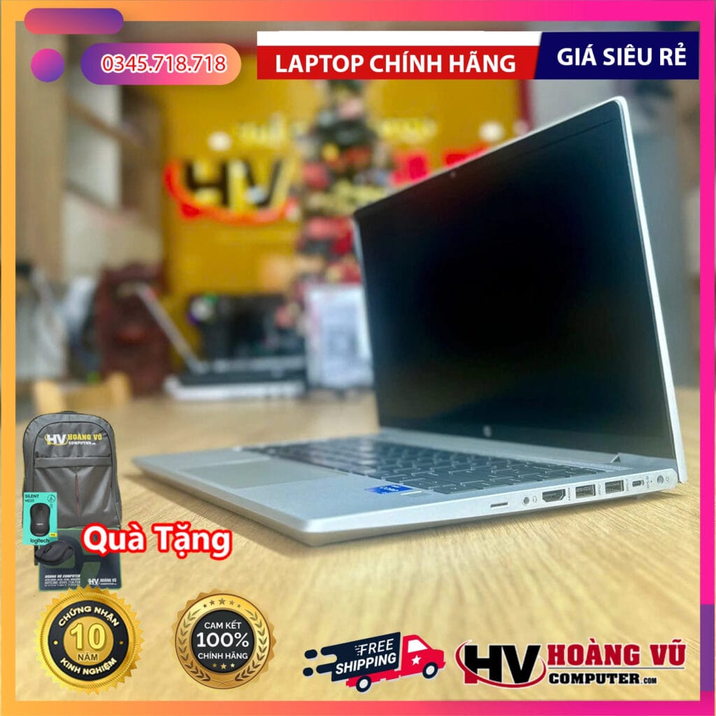 Mặt lưng và độ hoàn thiện của HP ProBook 640 G8 i7-1185G7 Ram 16GB SSD 512GB Màn 14.0 inch FHD