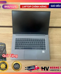 Silver laptop with Z logo