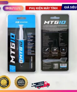 Keo tản nhiệt CPU Snowman MTG10 10g – dẫn nhiệt 14.3W/m·K, hàng fullbox, dễ tra, tản nhiệt hiệu quả. Mua uy tín tại Hoàng Vũ Computer.