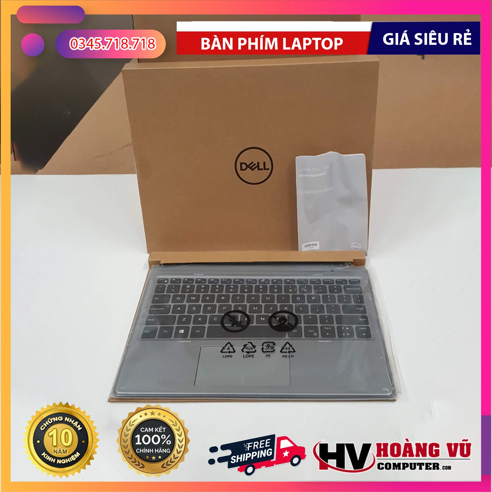 Bàn phím Dell Latitude 7200 / 7210 2-in-1 tại Quảng Ngãi 1 Bàn phím Dell Latitude 7200 / 7210 2-in-1 K18M 24D3M zin chính hãng, gõ êm, thay thế chuẩn xác, tương thích 100%. Mua uy tín tại Hoàng Vũ Computer Quảng Ngãi.