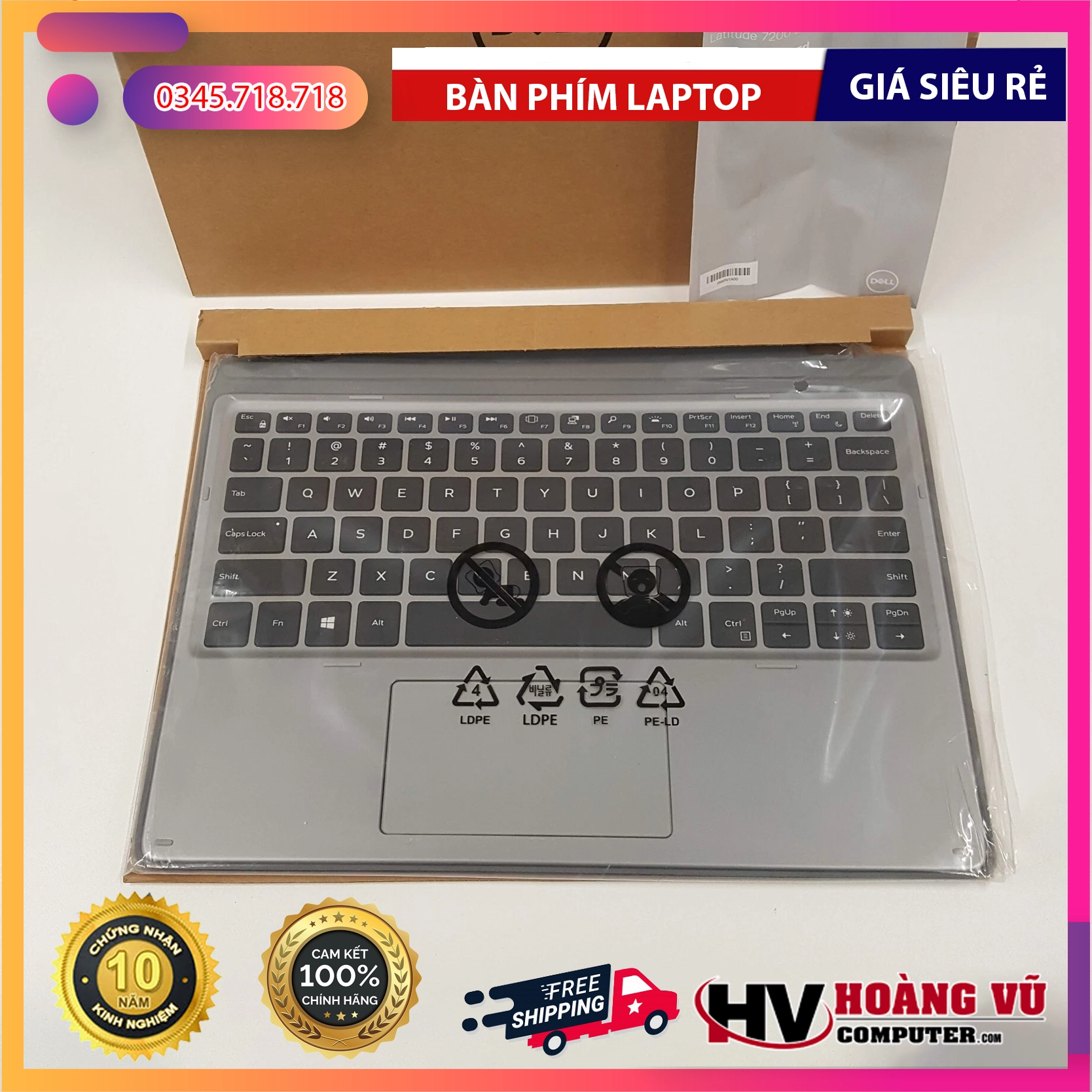 Bàn phím Dell Latitude 7200 / 7210 2-in-1 tại Quảng Ngãi 2 Bàn phím Dell Latitude 7200 / 7210 2-in-1 K18M 24D3M zin chính hãng, gõ êm, thay thế chuẩn xác, tương thích 100%. Mua uy tín tại Hoàng Vũ Computer Quảng Ngãi.