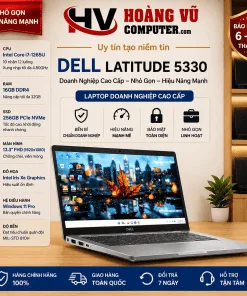 Dell Latitude 5330 i7-1265U Ram 16GB SSD 256GB Màn 13.3 inch FHD - Hoàng Vũ Computer
